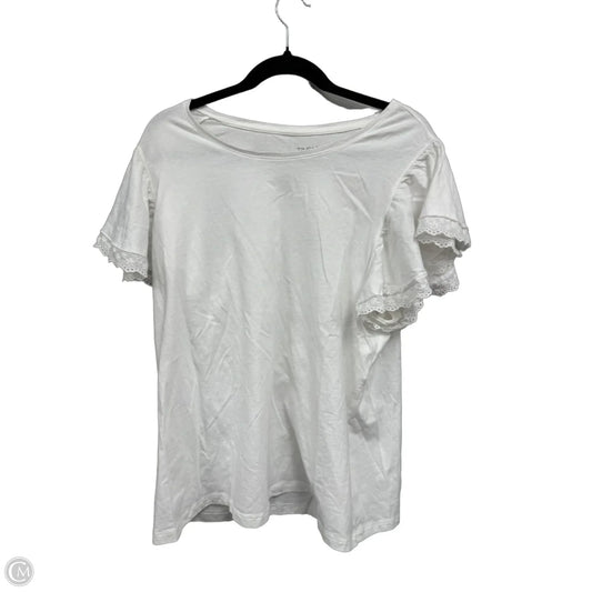 Top Short Sleeve By Time And Tru In White, Size: 2x