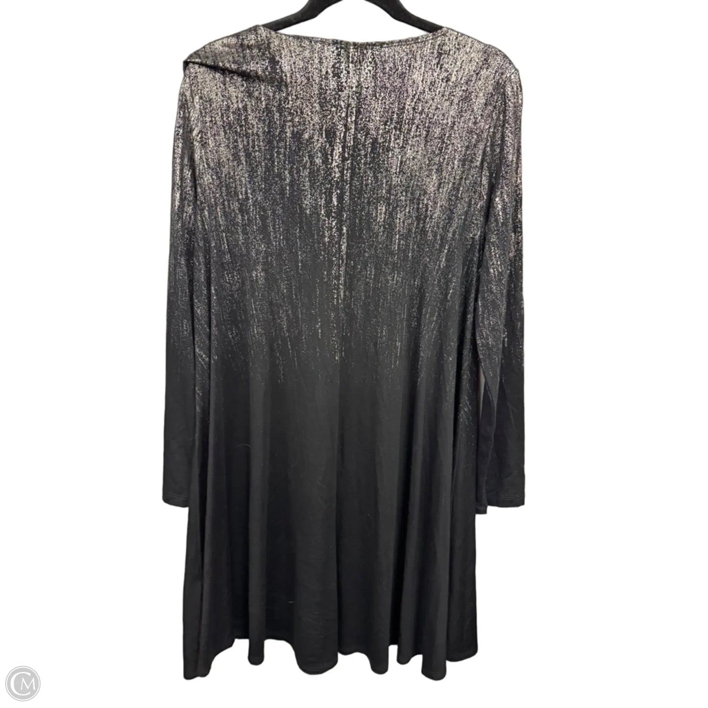 Dress Casual Short By Karen Kane In Black & Silver, Size: L