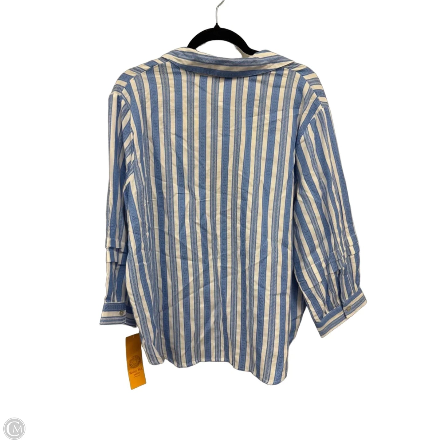 Top 3/4 Sleeve By Ruby Rd In Striped Pattern, Size: Xlp