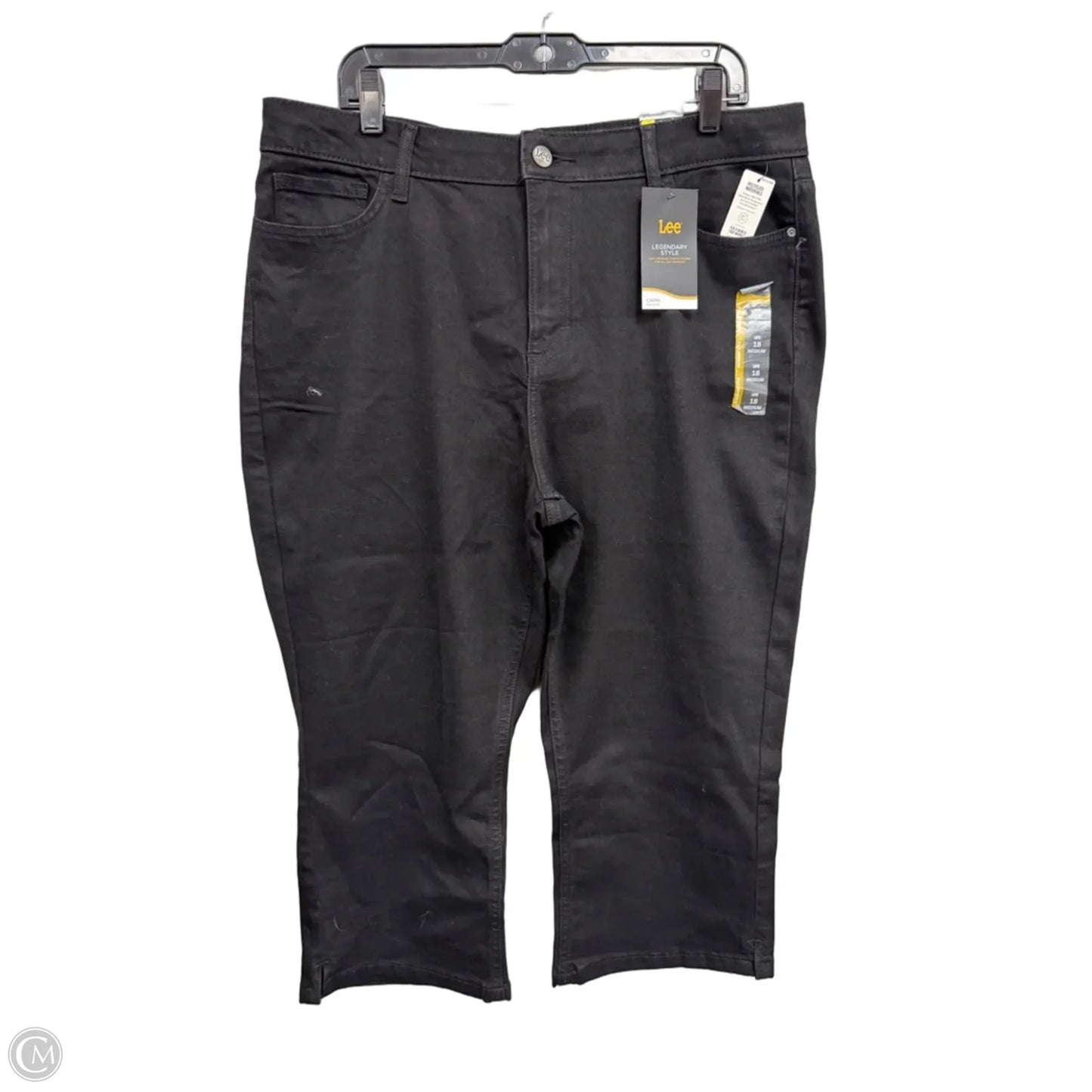Jeans Cropped By Lee In Black, Size: 18