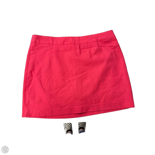 Skirt Mini & Short By Croft And Barrow In Coral, Size: 18