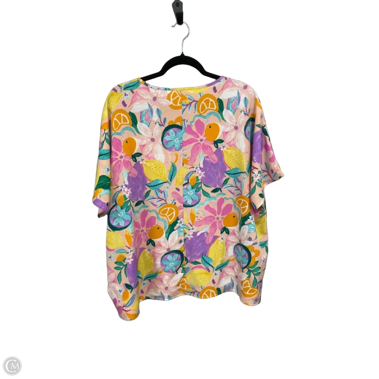 Top Short Sleeve By Emily Wonder In Floral Print, Size: L