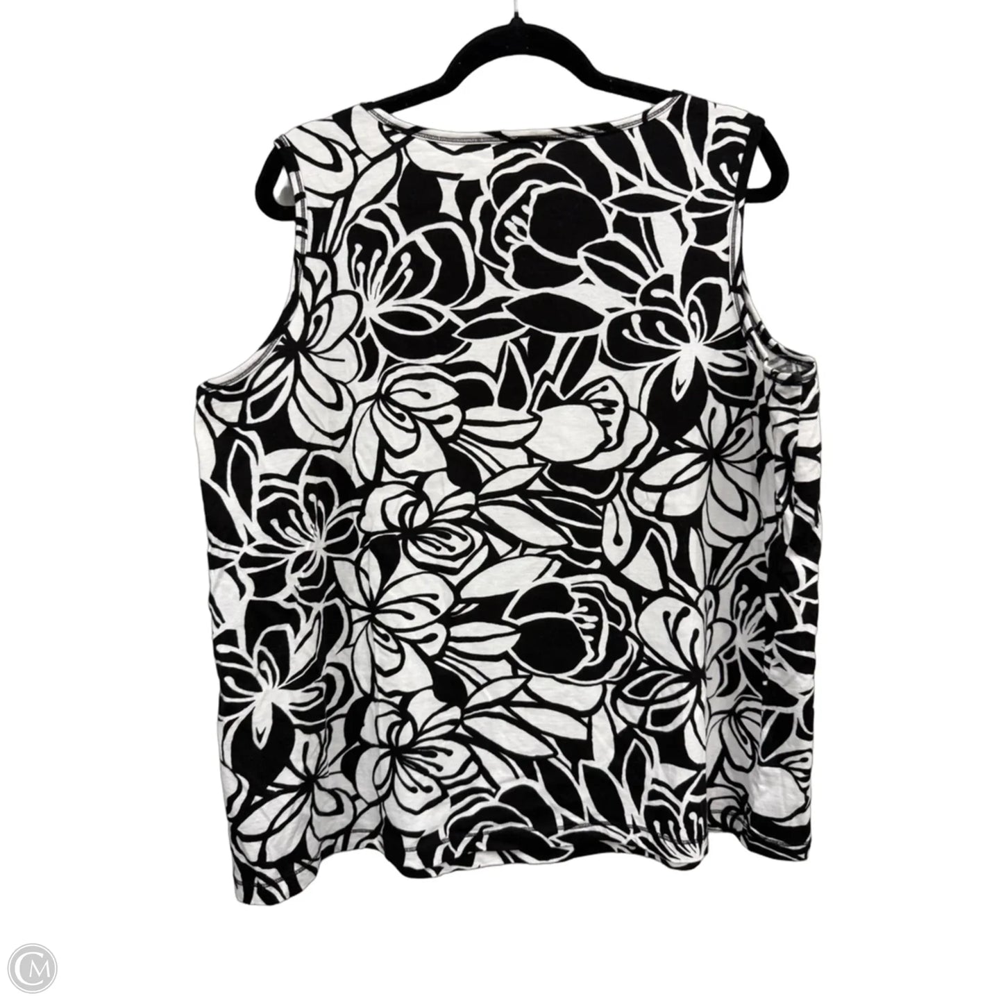 Top Sleeveless By Liz Claiborne In Floral Print, Size: 2x