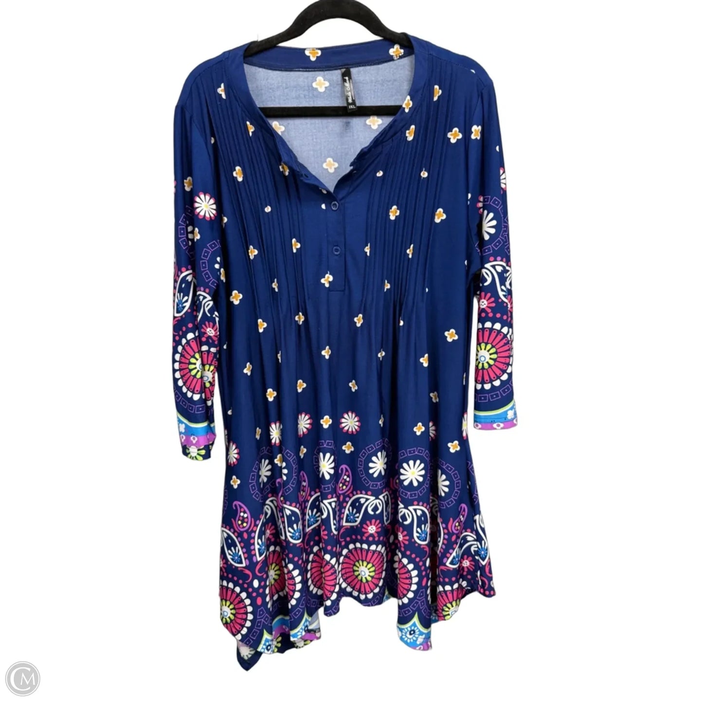 Dress Casual Short By Clothes Mentor In Floral Print, Size: 2x