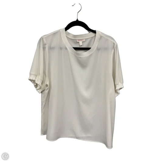 Top Short Sleeve By Clothes Mentor In Cream, Size: Xl