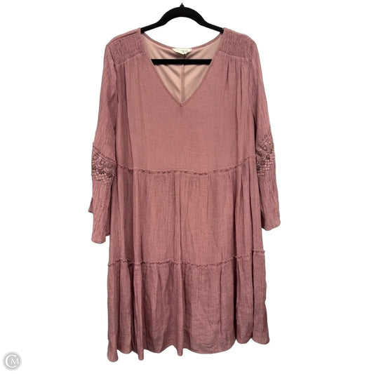 Dress Casual Short By Clothes Mentor In Mauve, Size: 2x