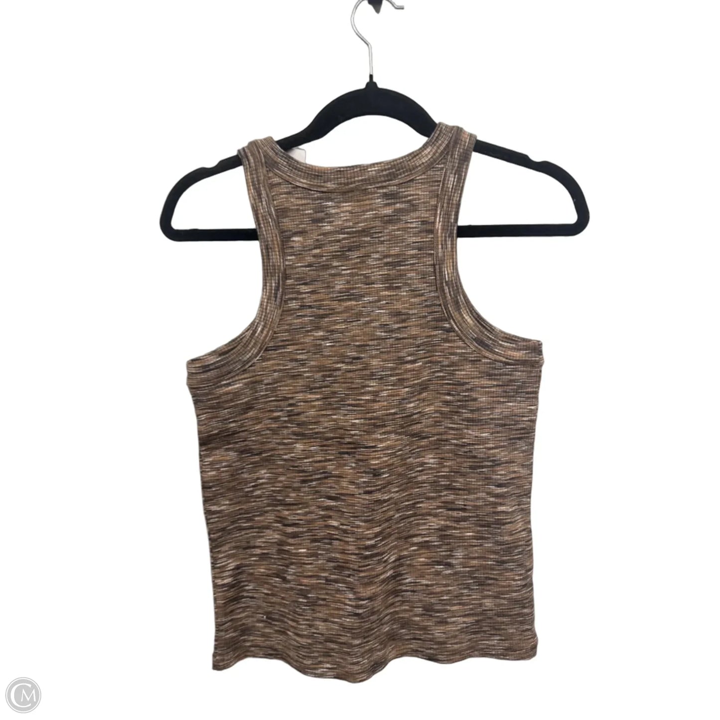 Top Sleeveless By Loft In Black & Tan, Size: L