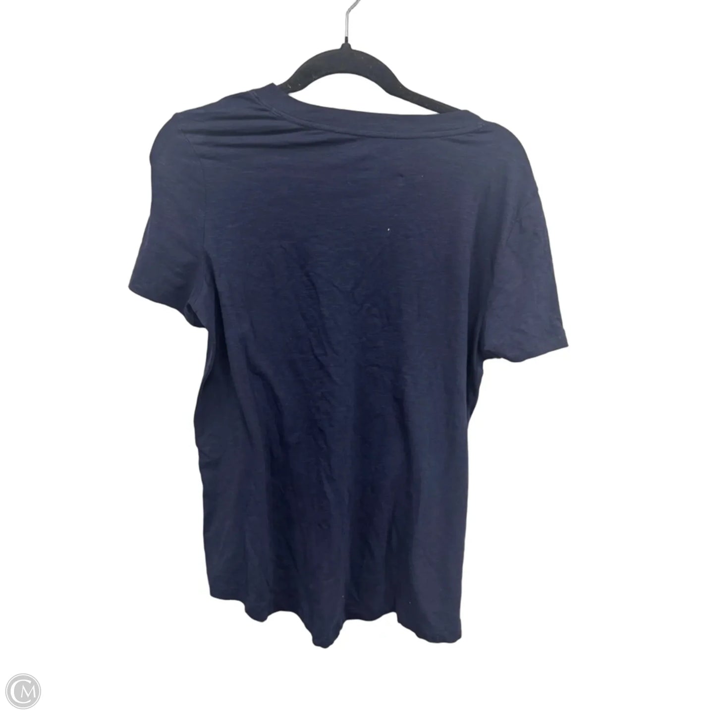 Top Short Sleeve Basic By Loft In Navy, Size: M