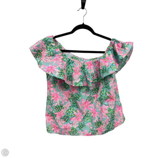 Top Sleeveless Designer By Lilly Pulitzer In Floral Print, Size: Mp