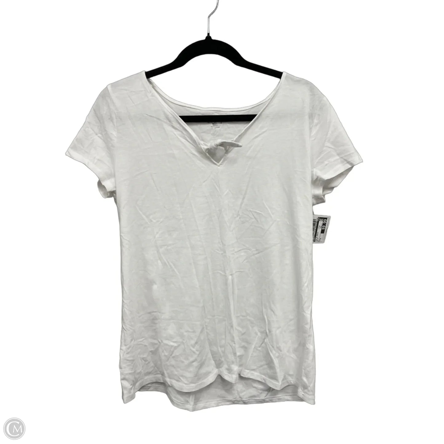Top Short Sleeve Basic By Loft In White, Size: M