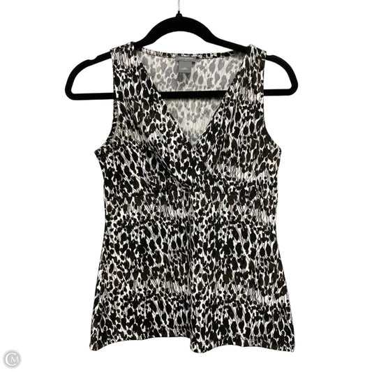 Top Sleeveless By Ann Taylor In Black & Brown, Size: Xs
