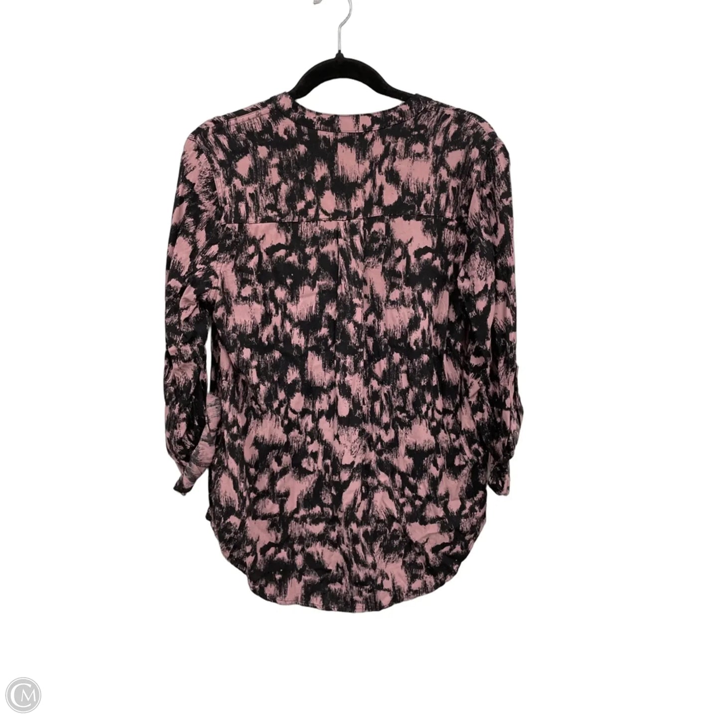 Top 3/4 Sleeve By Rock And Republic In Black & Pink, Size: M