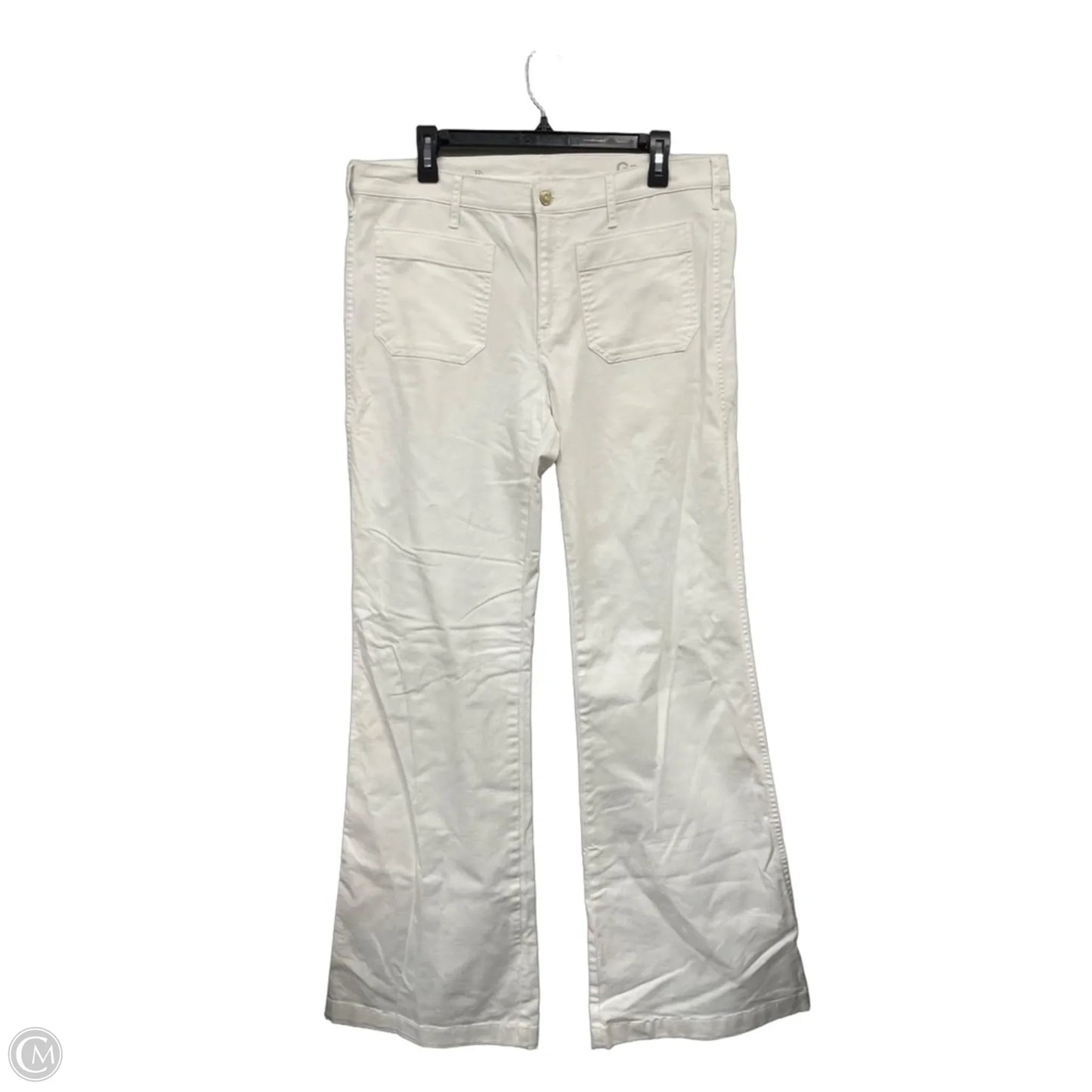 Jeans Flared By Gap In Cream, Size: 14
