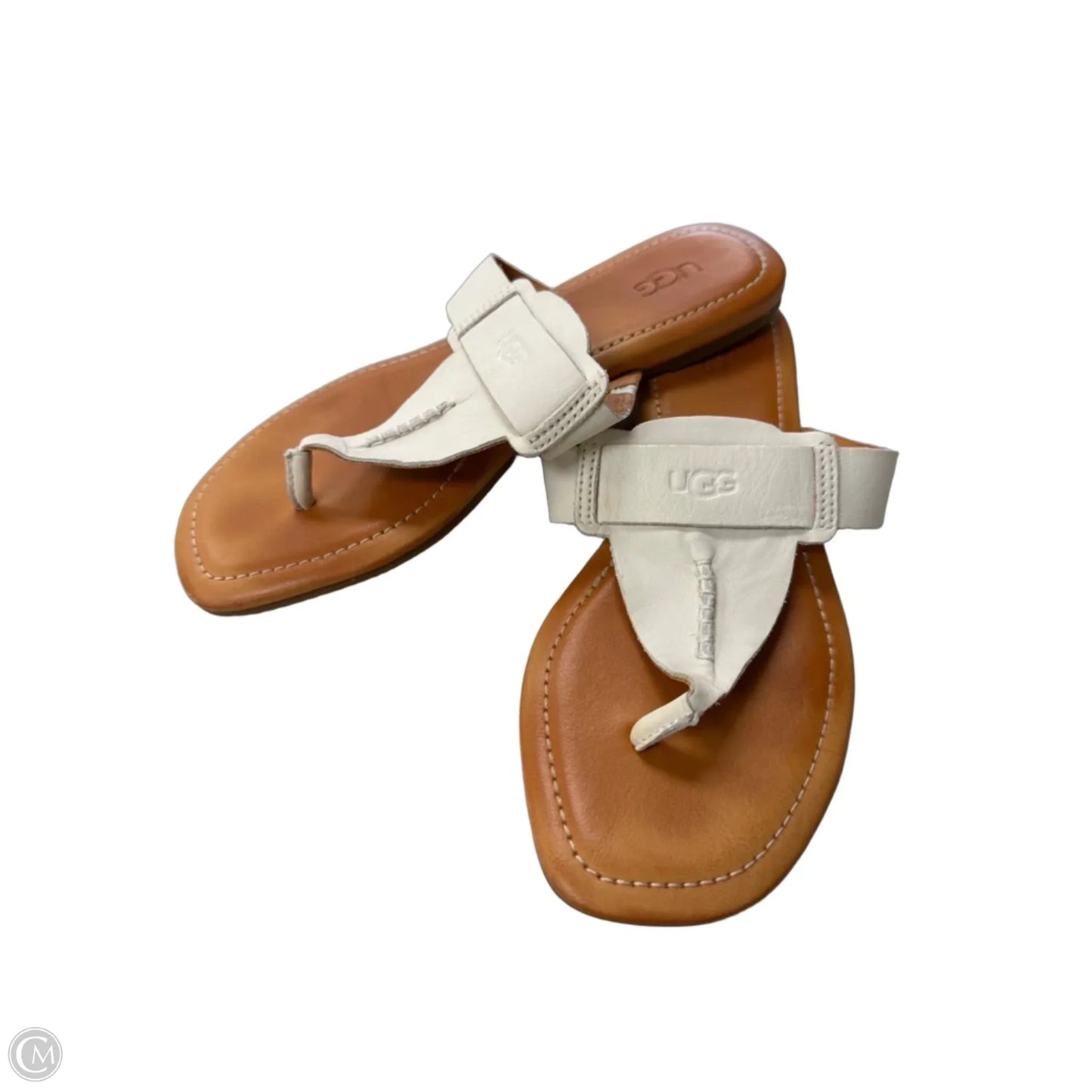 Sandals Designer By Ugg In Cream, Size: 7