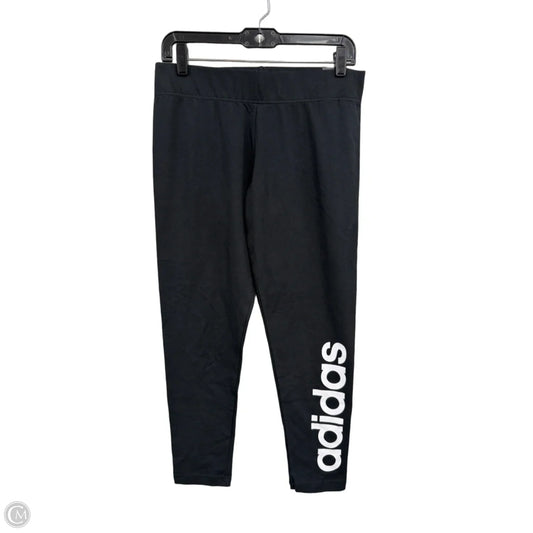 Athletic Leggings By Adidas In Black, Size: L