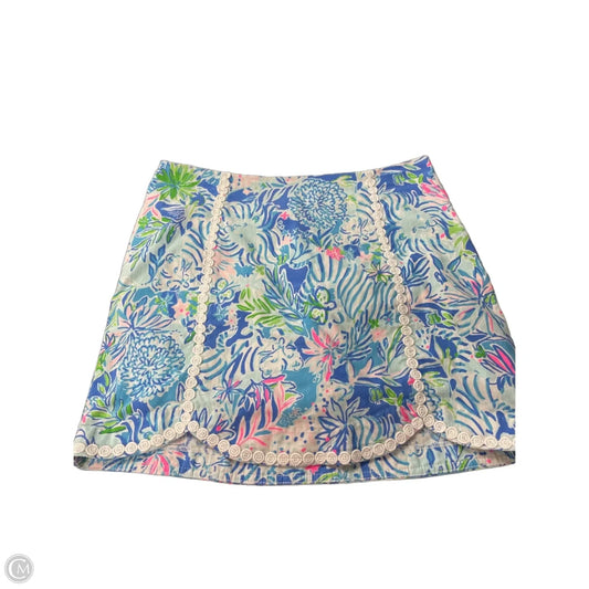 Skort Designer By Lilly Pulitzer In Floral Print, Size: 8