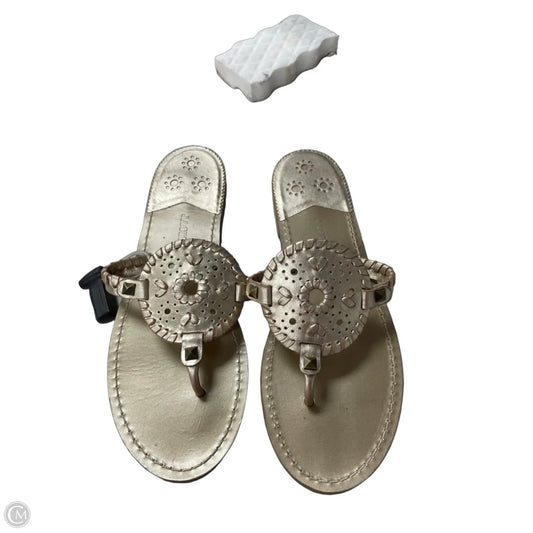 Sandals Flats By Jack Rogers In Gold, Size: 9