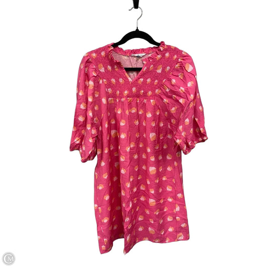Dress Casual Short By Michelle Mcdowell In Orange & Pink, Size: M