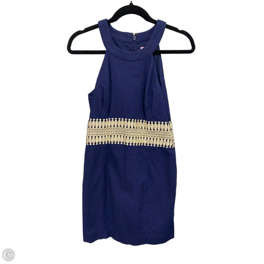 Dress Designer By Lilly Pulitzer In Blue & Gold, Size: 2
