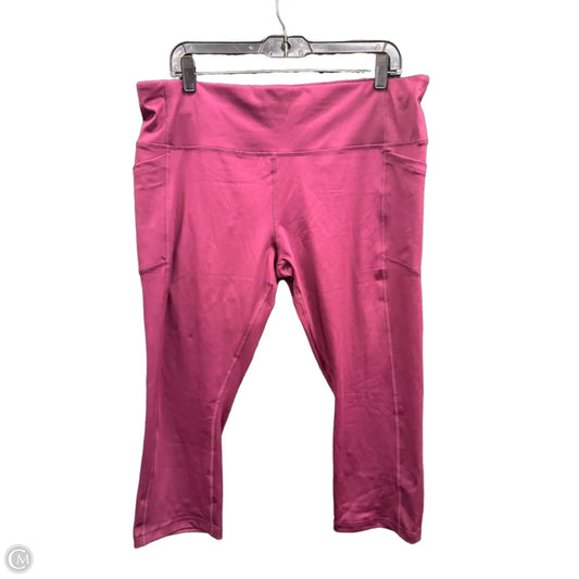 Athletic Leggings By Avia In Maroon, Size: Xxl