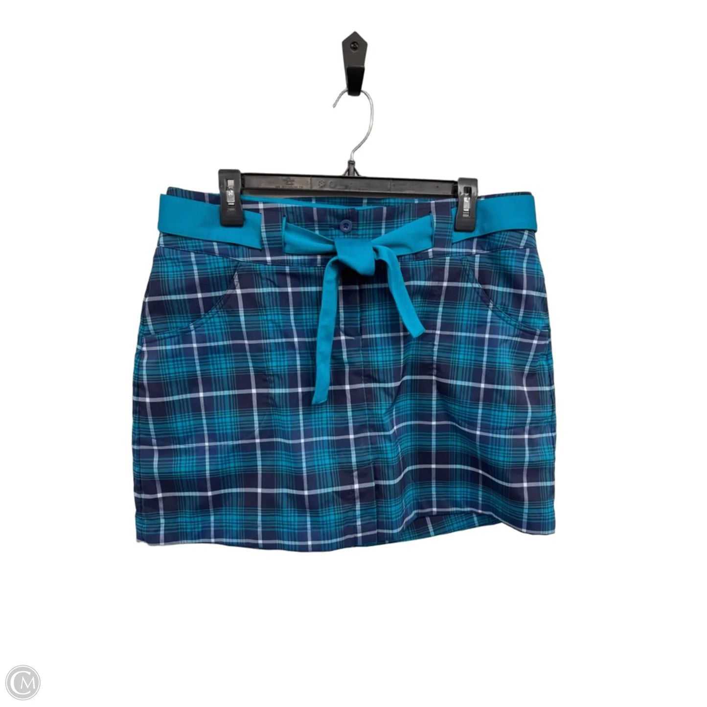 Athletic Skort By Nike Apparel In Plaid Pattern, Size: 12