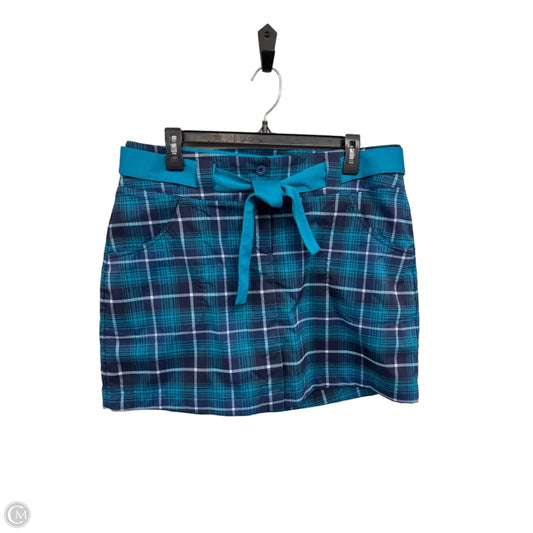 Athletic Skort By Nike Apparel In Plaid Pattern, Size: 12