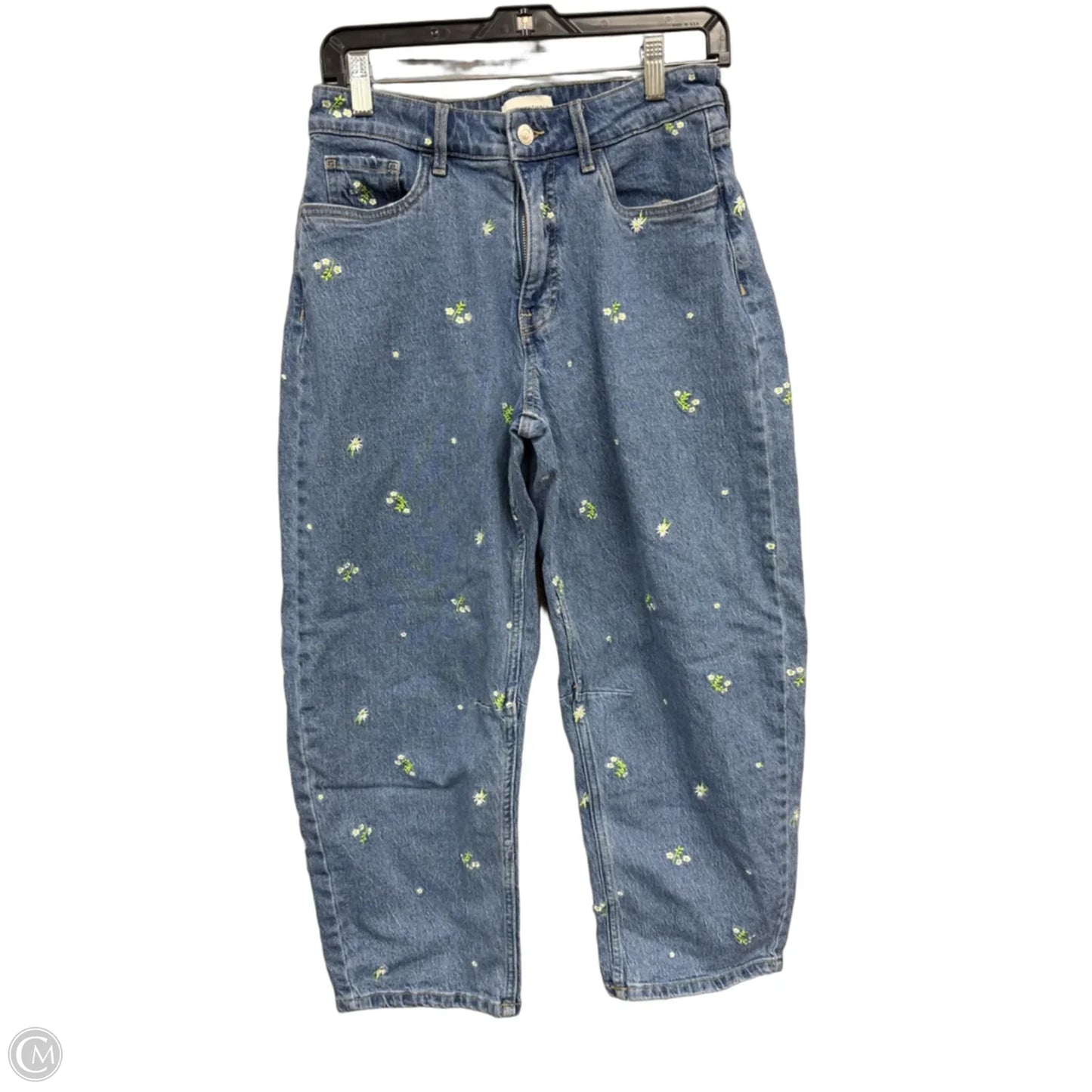 Jeans Wide Leg By Free Assembly In Floral Print, Size: 4