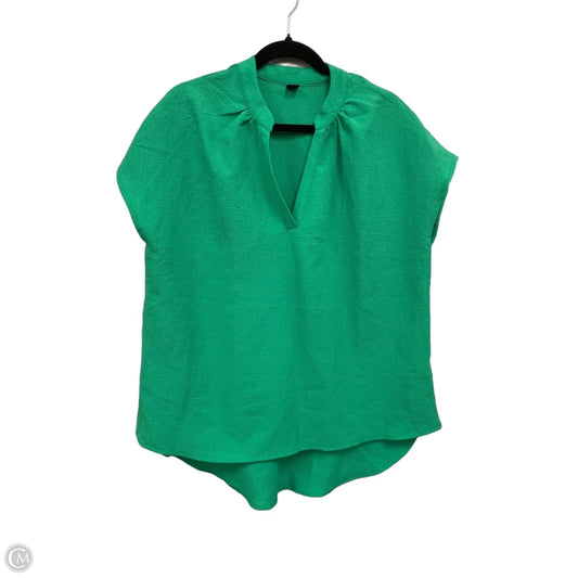 Top Short Sleeve By Shein In Green, Size: M