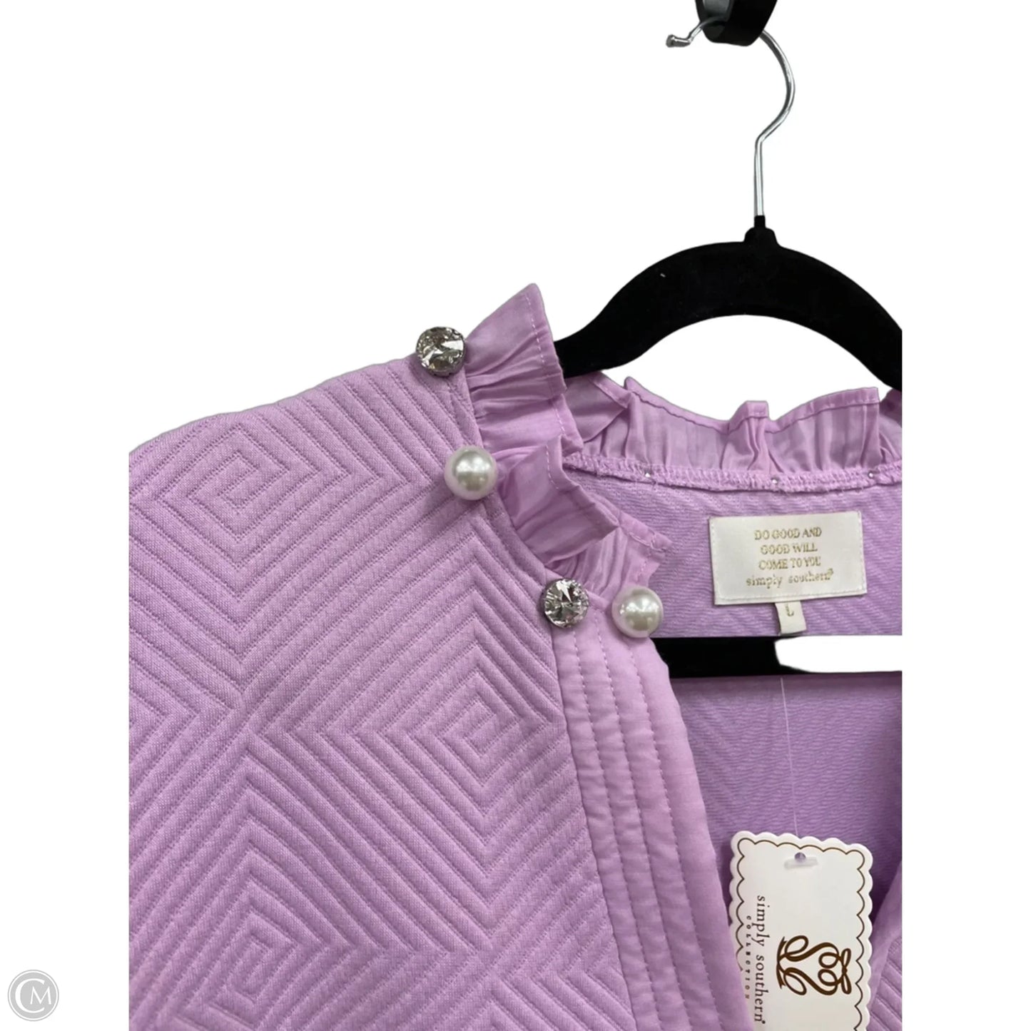 Dress Casual Short By Simply Southern In Purple, Size: L