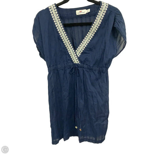 Swimwear Cover-up By Vineyard Vines In Blue & White, Size: S