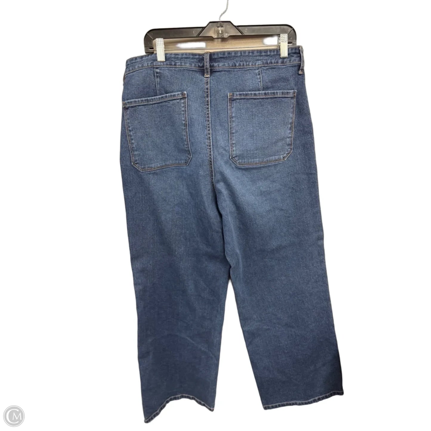 Jeans Wide Leg By Wonderly In Blue, Size: 14