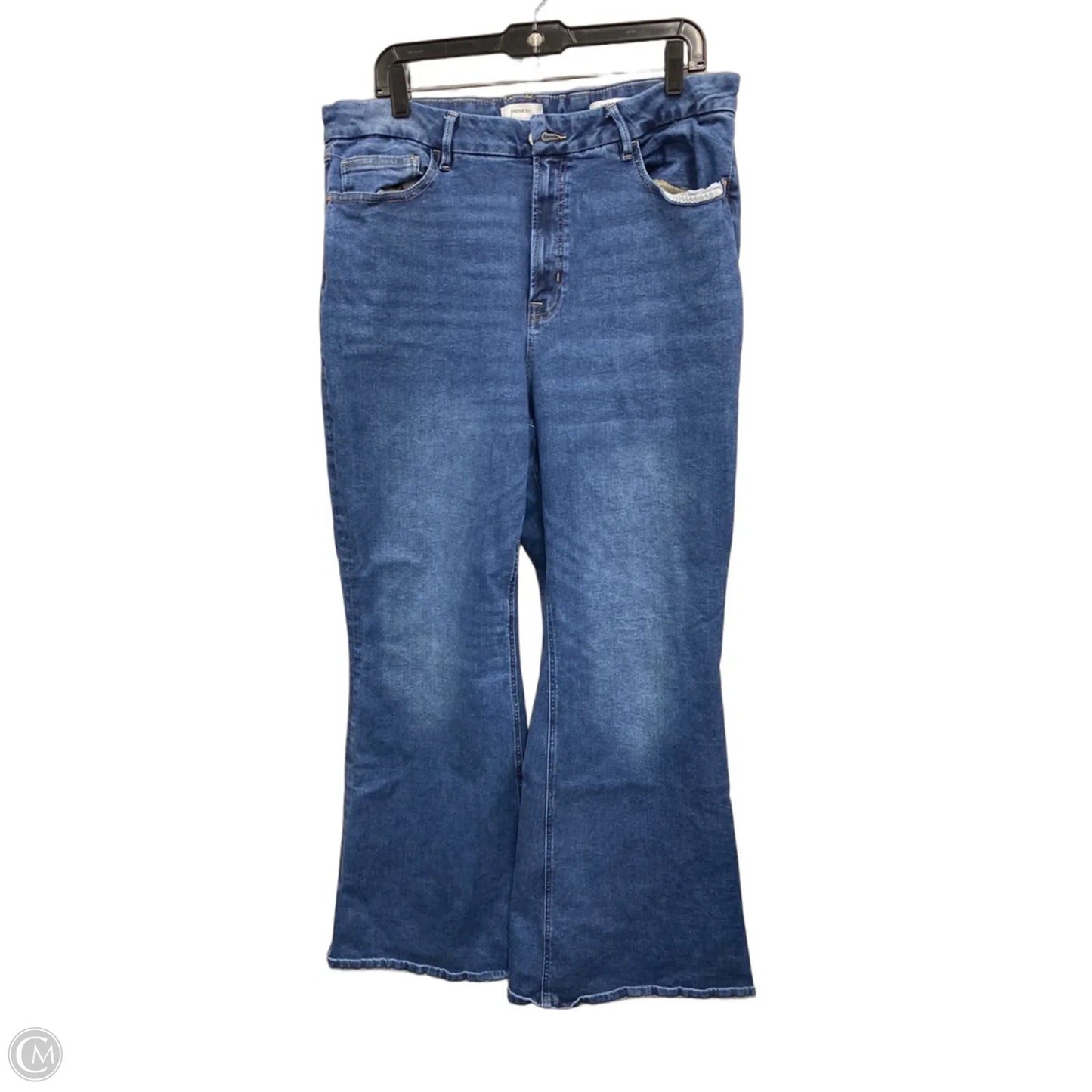 Jeans Flared By Forever 21 In Blue, Size: 20