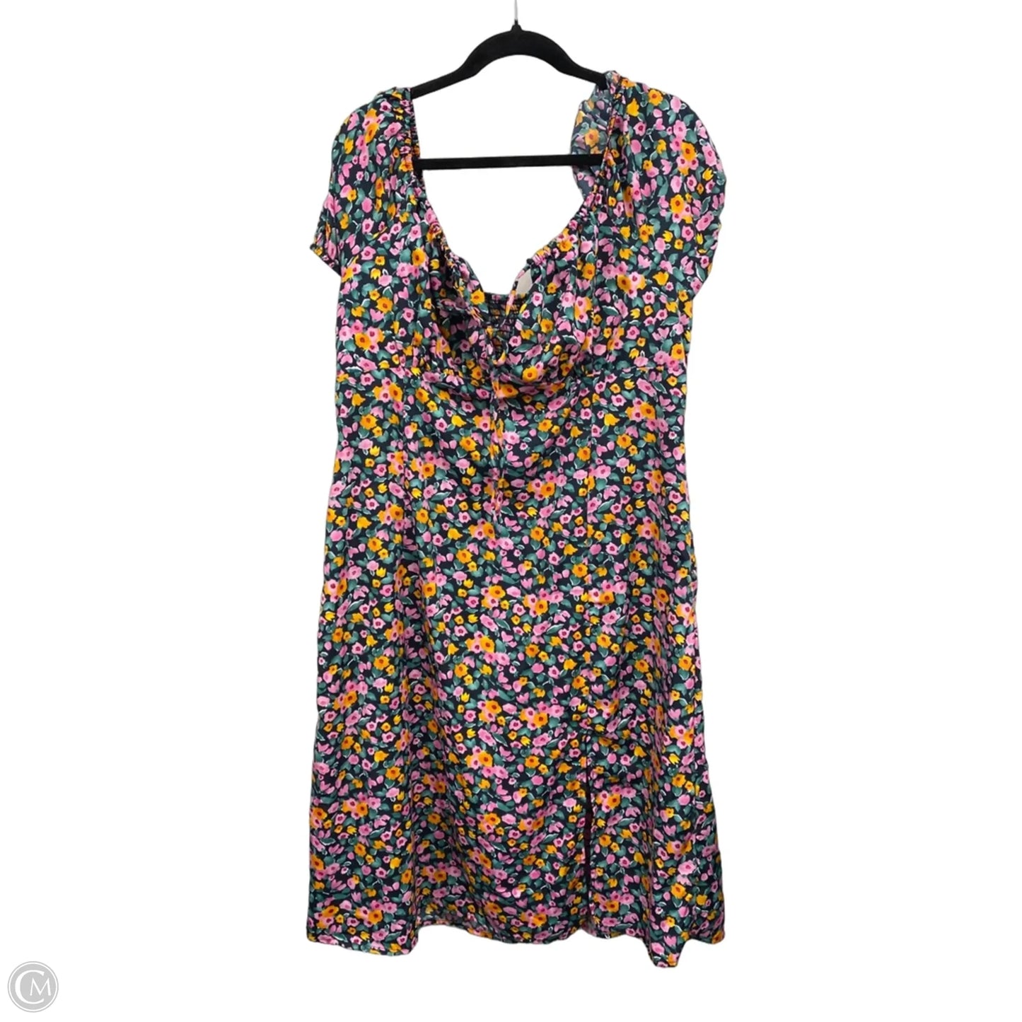 Dress Casual Midi By Boohoo Boutique In Floral Print, Size: 20