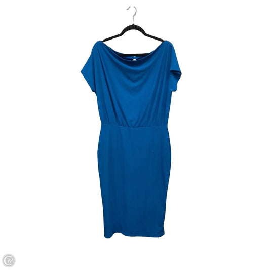 Dress Casual Midi By Clothes Mentor In Blue, Size: L