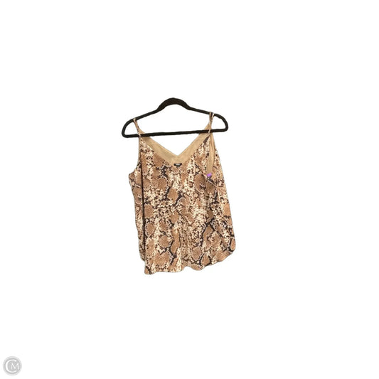 Top Sleeveless By Express In Snakeskin Print, Size: Xl
