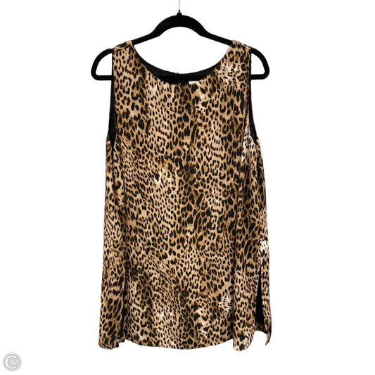 Top Sleeveless By Chicos In Animal Print, Size: Xl