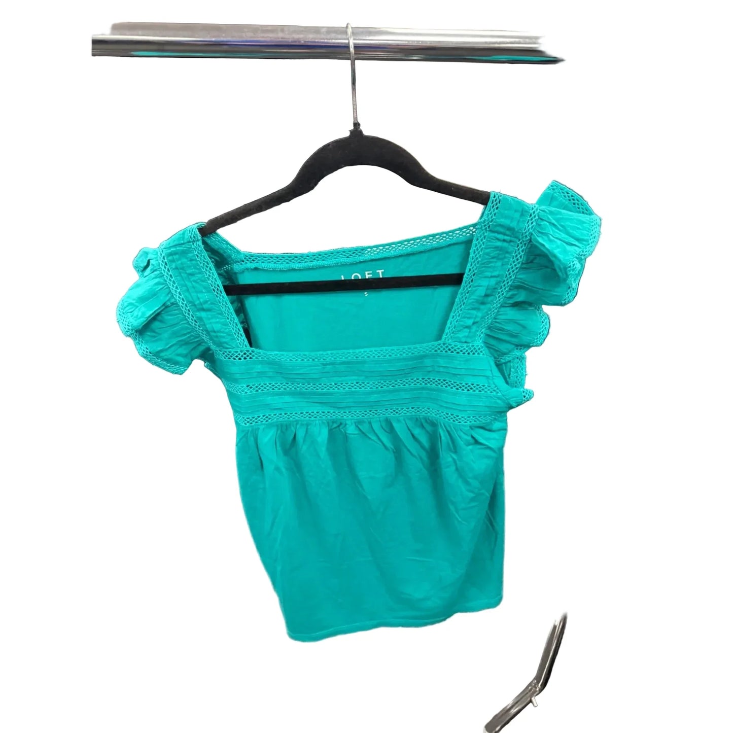 Top Short Sleeve By Loft In Blue, Size: S