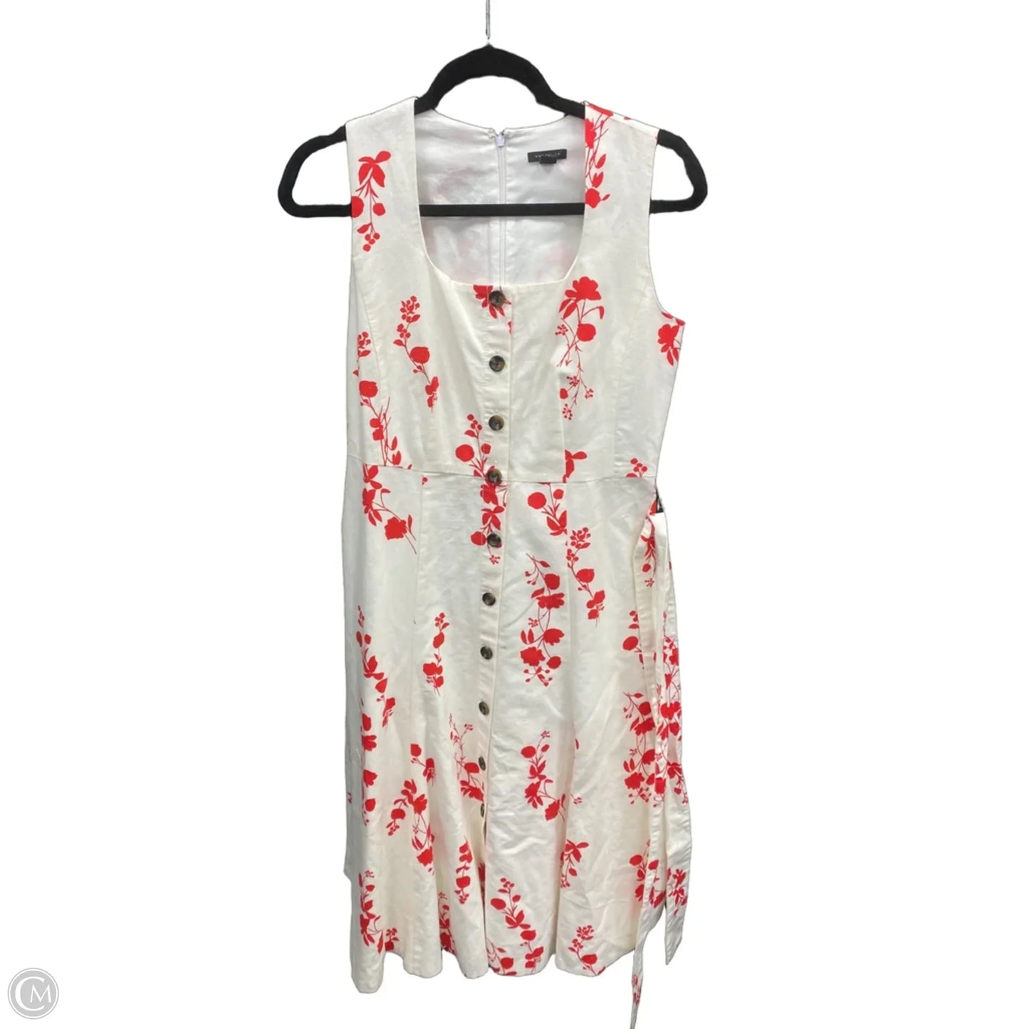 Dress Casual Maxi By Ann Taylor In Cream & Red, Size: 2