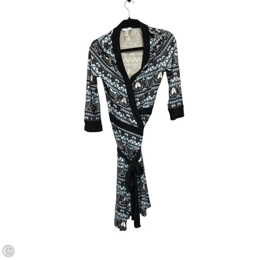 Dress Designer By Diane Von Furstenberg In Black & Blue, Size: 12