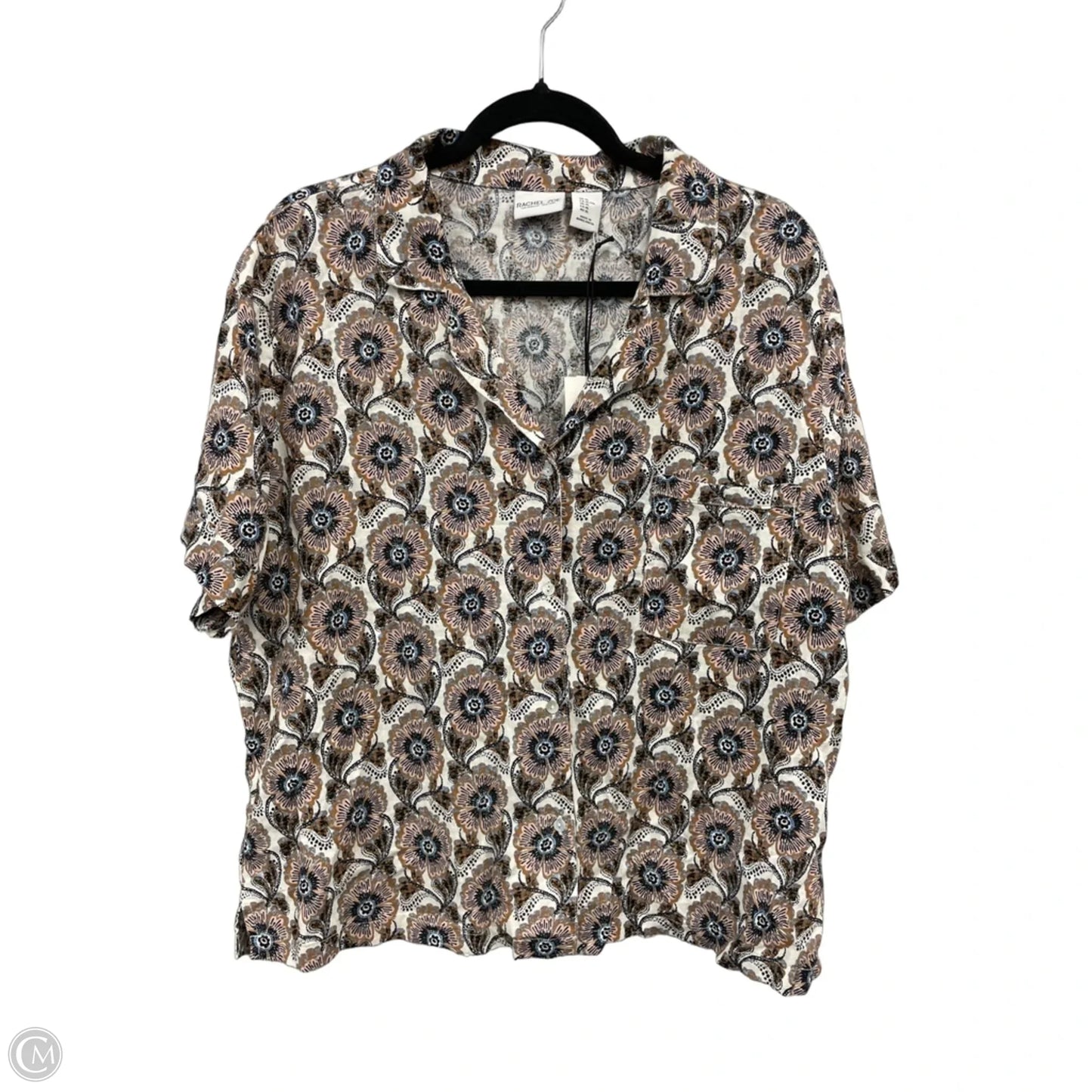 Top Short Sleeve By Rachel Zoe In Floral Print, Size: Xl