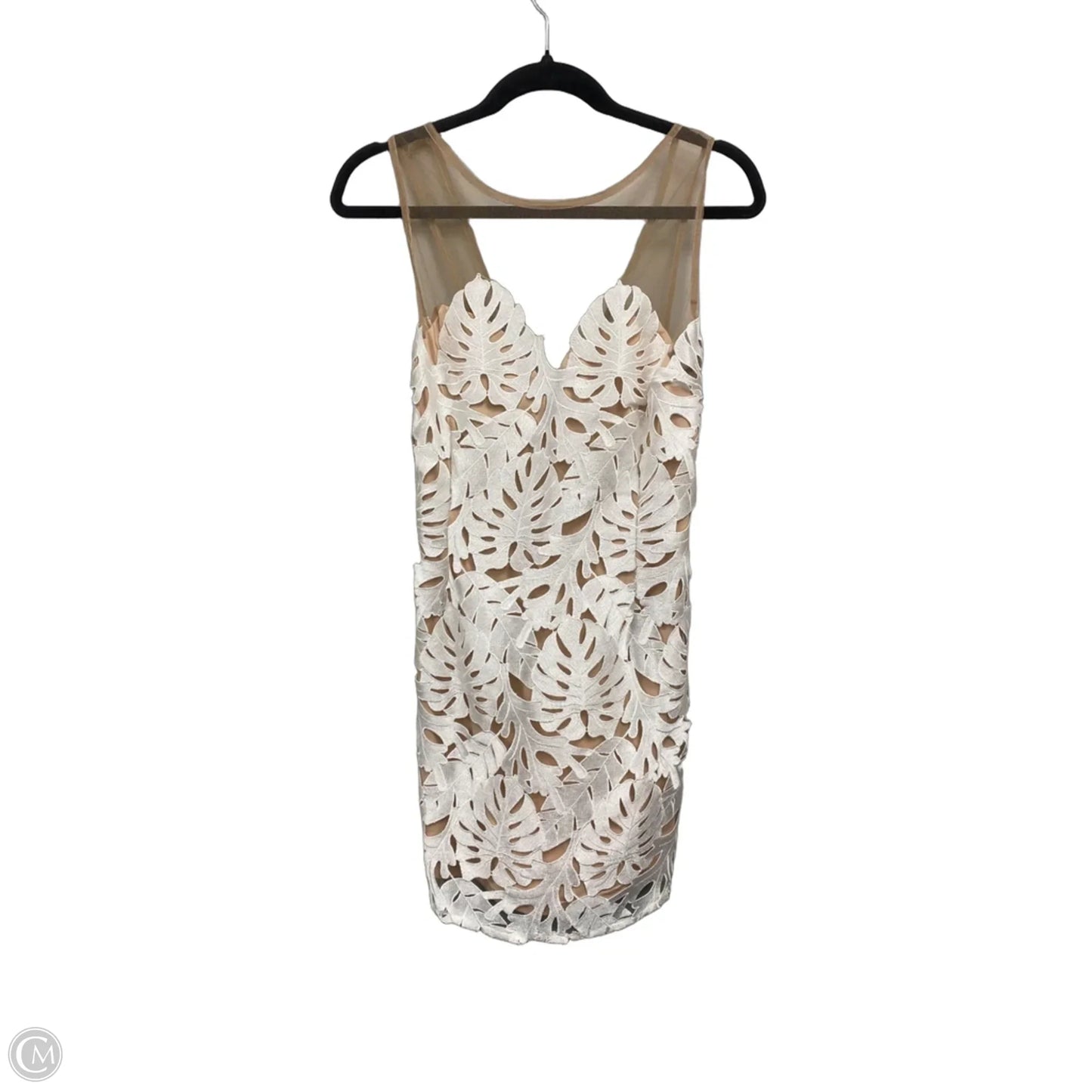 Dress Casual Short By Fashion Nova In Tan & White, Size: Xl