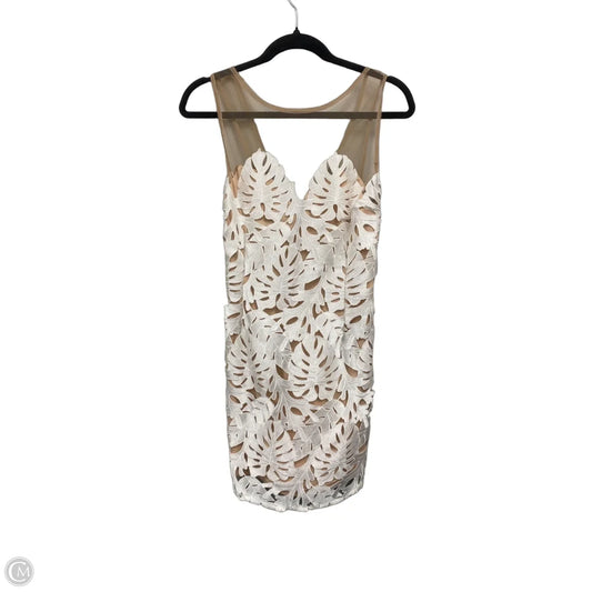 Dress Casual Short By Fashion Nova In Tan & White, Size: Xl