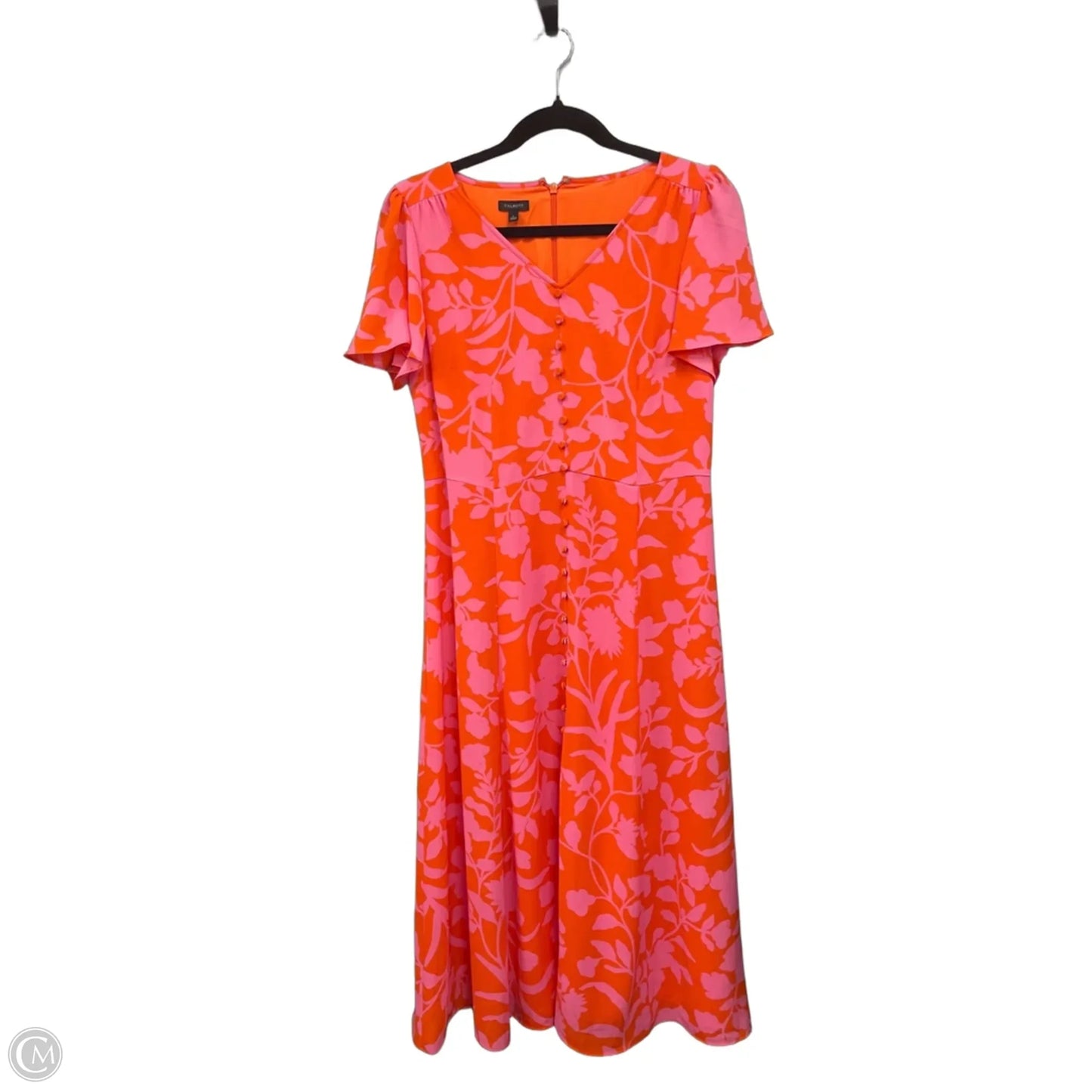 Dress Casual Midi By Talbots In Orange & Pink, Size: 6