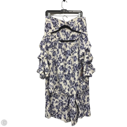 Pants Set 2pc By Vince Camuto In Blue & Cream, Size: L