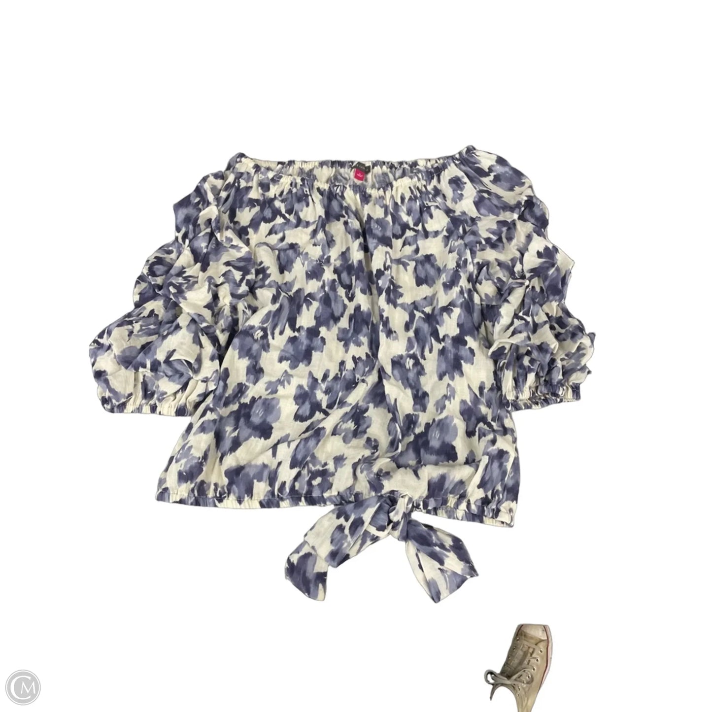 Pants Set 2pc By Vince Camuto In Blue & Cream, Size: L
