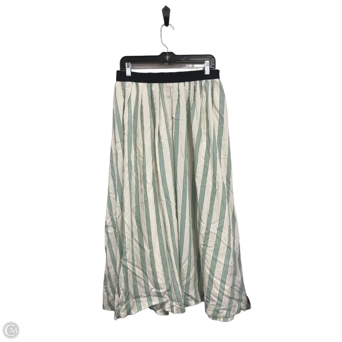 Skirt Maxi By Future Collective In Cream & Green, Size: M