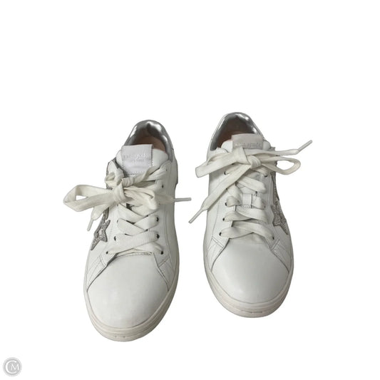 Shoes Designer By Kate Spade In Silver & White, Size: 9