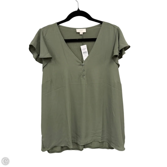 Top Short Sleeve By Loft In Green, Size: Xl