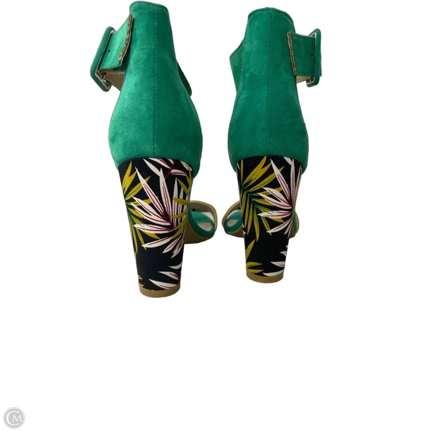 Shoes Heels Stiletto By Rouge In Green & Yellow, Size: 10
