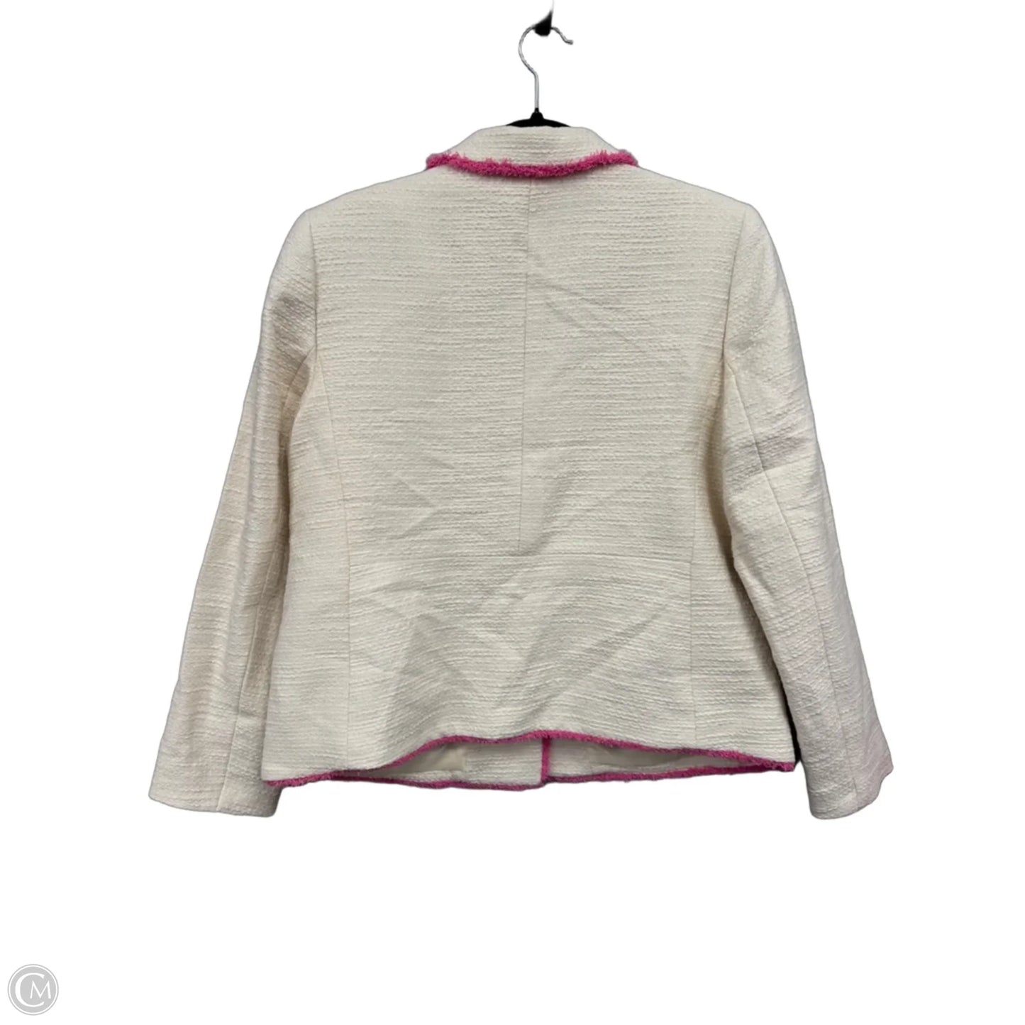 Blazer By Talbots In Cream & Pink, Size: 12
